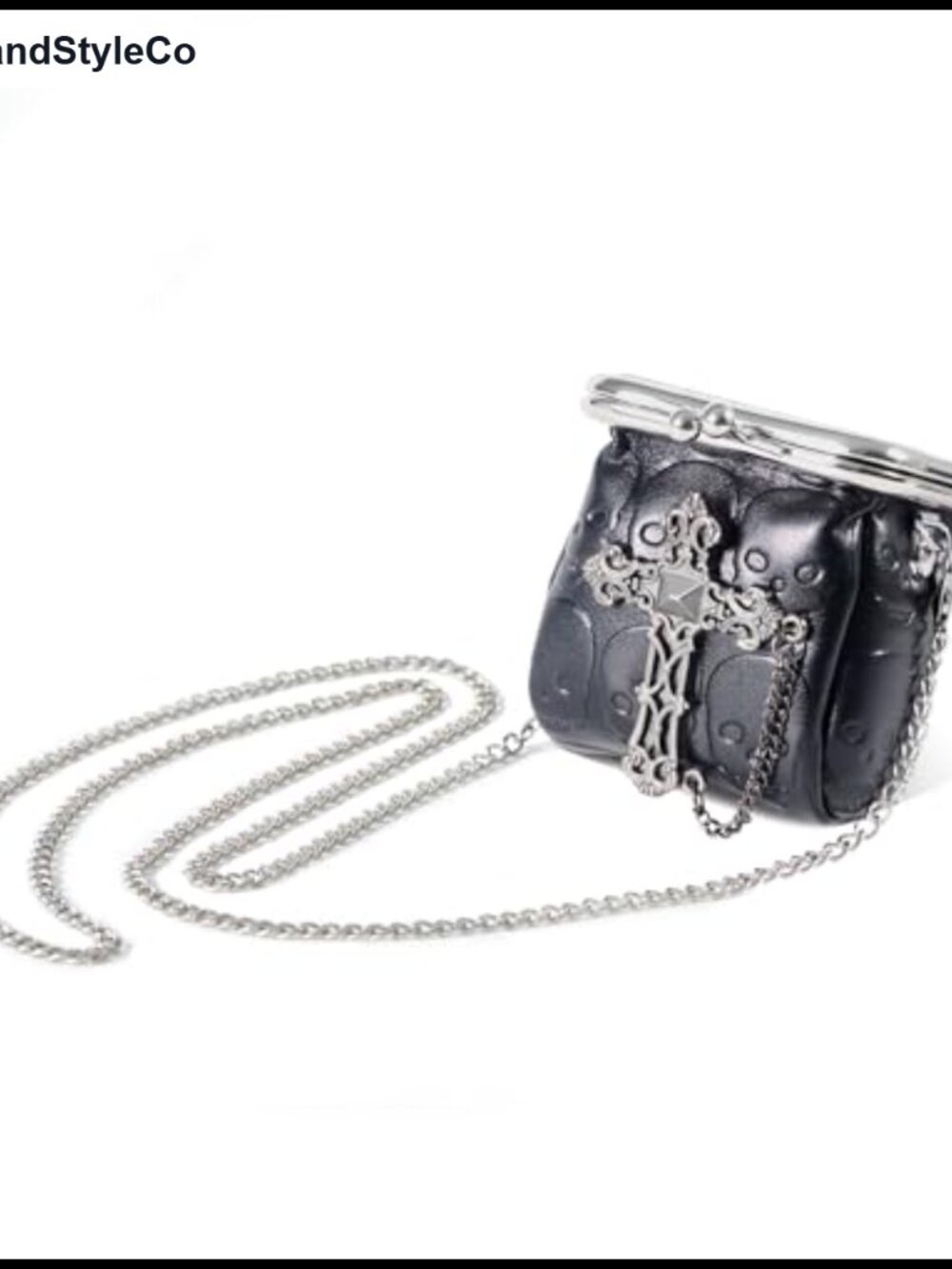 Mini Kiss Lock Crossbody Bag Faux Leather Chain Coin Purse Women's Small Micro